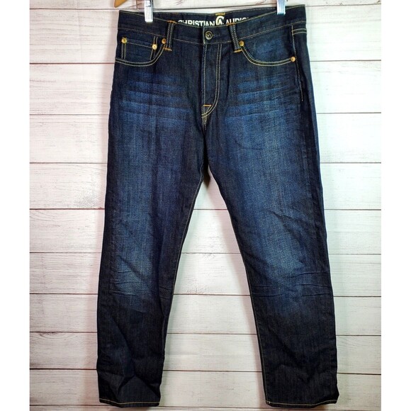 Christian Audigier Y2K Men's 32x30 Dark Denim Vintage Jeans